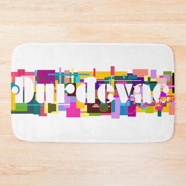 Item preview, Đurđevac, Croatia, Vibrant Abstract City Typography Art designed and sold by Wanderful-roads.