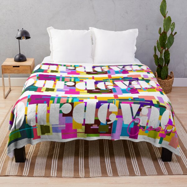 Item preview, Đurđevac, Croatia, Vibrant Abstract City Typography Art designed and sold by Wanderful-roads.