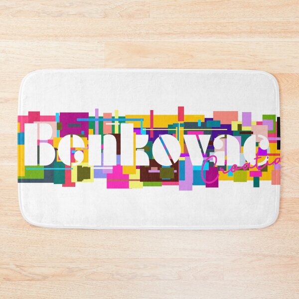 Item preview, Benkovac, Croatia, Vibrant Abstract City Typography Art designed and sold by Wanderful-roads.