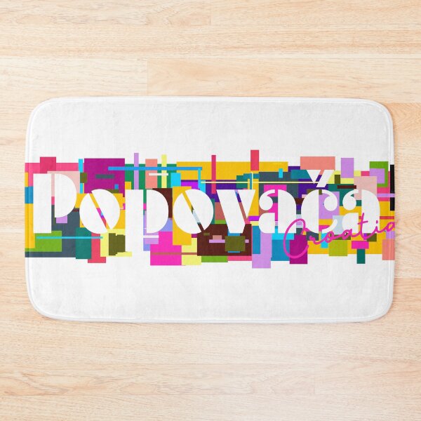 Item preview, Popovača, Croatia, Vibrant Abstract City Typography Art designed and sold by Wanderful-roads.