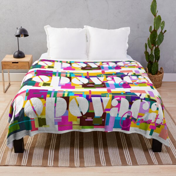 Item preview, Popovača, Croatia, Vibrant Abstract City Typography Art designed and sold by Wanderful-roads.