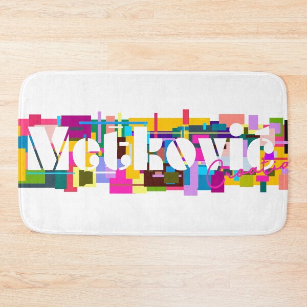 Item preview, Metković, Croatia, Vibrant Abstract City Typography Art designed and sold by Wanderful-roads.