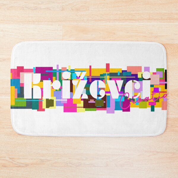 Item preview, Križevci, Croatia, Vibrant Abstract City Typography Art designed and sold by Wanderful-roads.
