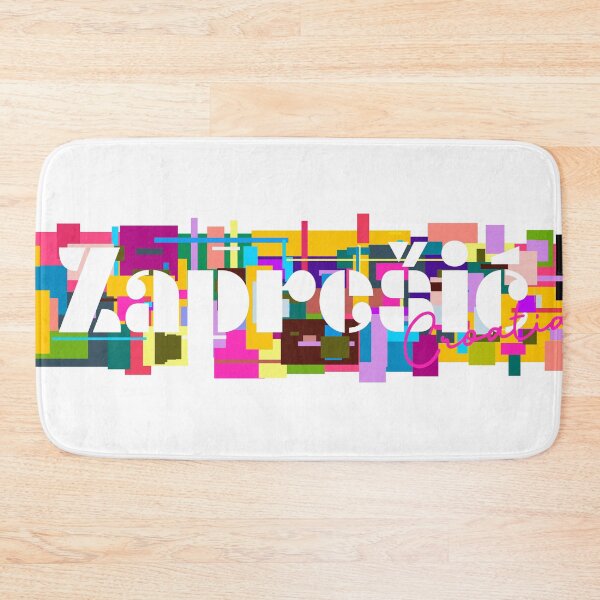 Item preview, Zaprešić, Croatia, Vibrant Abstract City Typography Art designed and sold by Wanderful-roads.