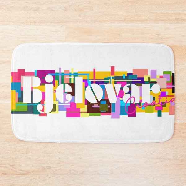 Item preview, Bjelovar, Croatia, Vibrant Abstract City Typography Art designed and sold by Wanderful-roads.