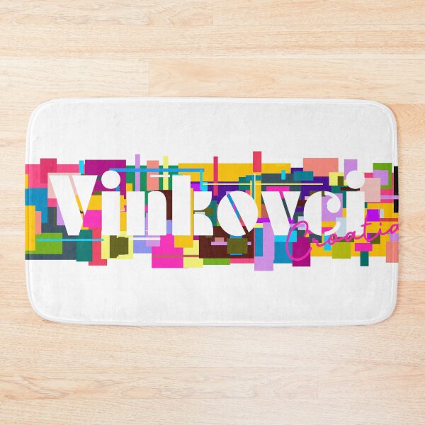 Item preview, Vinkovci, Croatia, Vibrant Abstract City Typography Art designed and sold by Wanderful-roads.