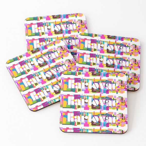 Item preview, Karlovac, Croatia, Vibrant Abstract City Typography Art designed and sold by Wanderful-roads.