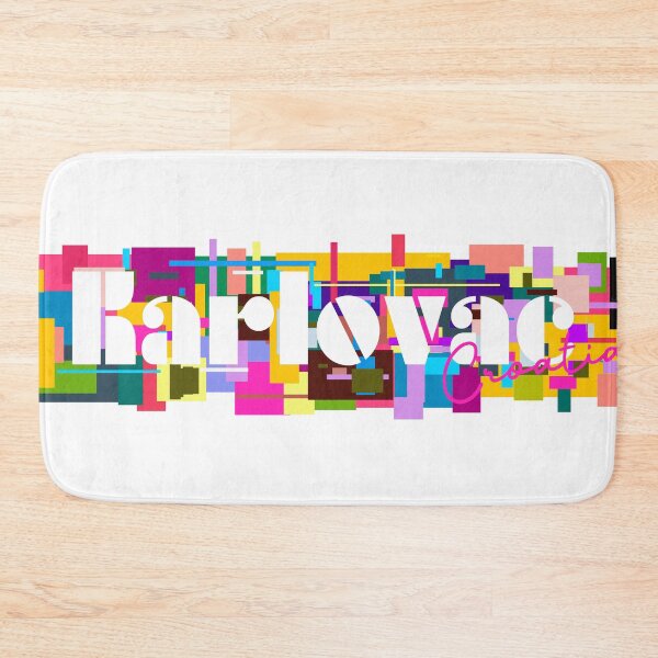Item preview, Karlovac, Croatia, Vibrant Abstract City Typography Art designed and sold by Wanderful-roads.