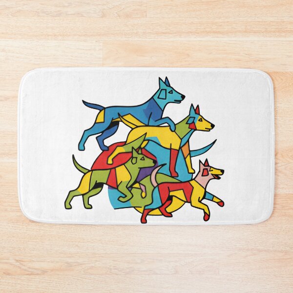 Item preview, Colorful Picasso Dog Pile | Cubist Geometric Art Abstraction designed and sold by Sitred123.