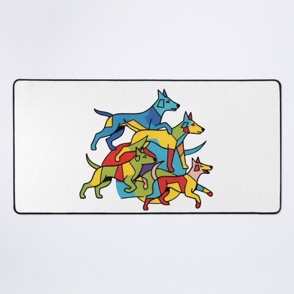 Item preview, Colorful Picasso Dog Pile | Cubist Geometric Art Abstraction designed and sold by Sitred123.