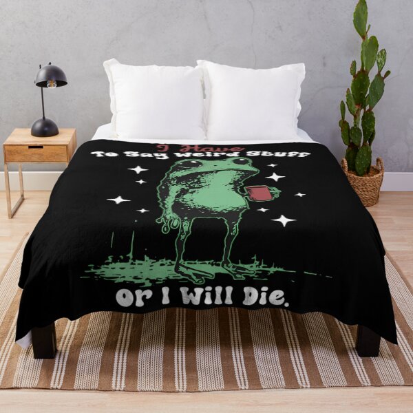 Item preview, I Have To Say Weird Stuff Or I Will Die Funny Frog 80s designed and sold by JuliusaMenzelo.