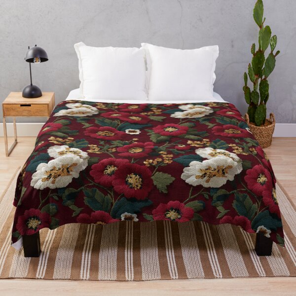 Item preview, Beautiful Stunning Floral Embroidered Print For Carnation Lovers designed and sold by RoyalStarsPatts.