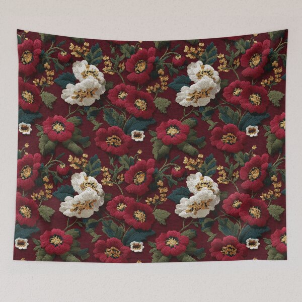 Item preview, Beautiful Stunning Floral Embroidered Print For Carnation Lovers designed and sold by RoyalStarsPatts.