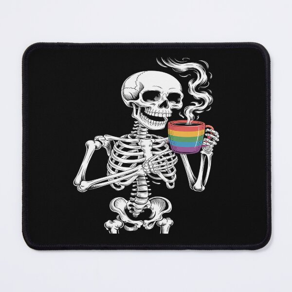 Item preview, Skeleton Drinking Coffee Gay Pride  designed and sold by TorjeARTStore.