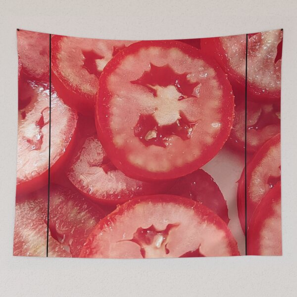 Item preview, "FRESH START" Tomato Slices - Vibrant Food Macro Graphic  designed and sold by SergioMiklos.
