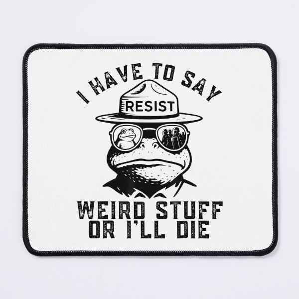 Item preview, I Have To Say Weird Stuff Or I Will Die Funny Frog Meme Retro designed and sold by JuliusaMenzelo.