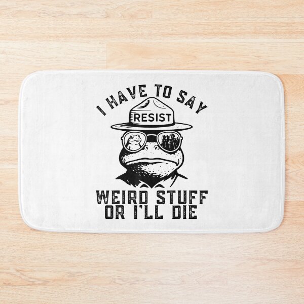 Item preview, I Have To Say Weird Stuff Or I Will Die Funny Frog Meme Retro designed and sold by JuliusaMenzelo.