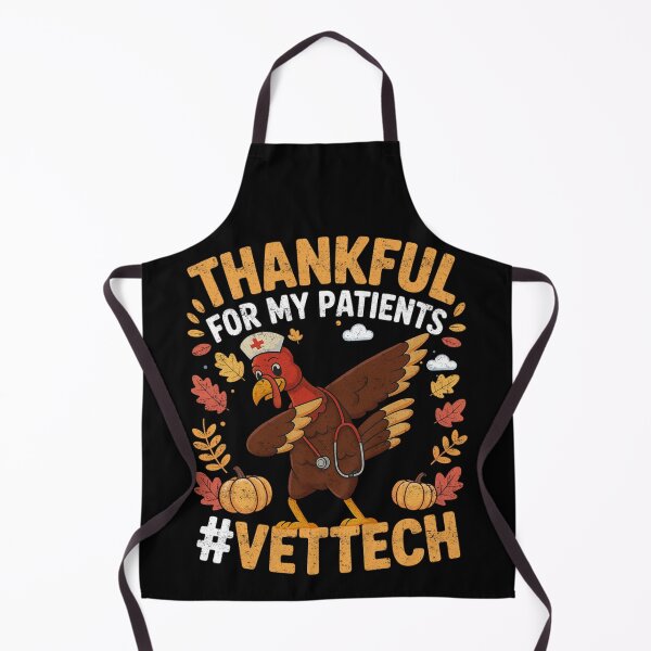 Item preview, Thankful for My Patients Vet Tech Funny Thanksgiving Turkey Design designed and sold by FreshVibe Prints.