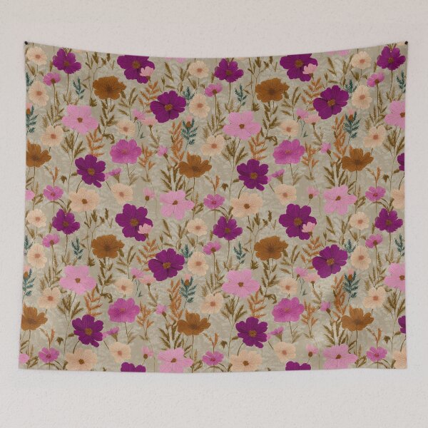 Item preview, Colorful Elegant Floral Embroidered Print For Carnation Lovers designed and sold by RoyalStarsPatts.