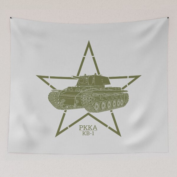 Item preview, Dark Green KV-1 Silhouette - RKKA Stencil Star, Cyrillic Soviet Markings designed and sold by FAawRay.