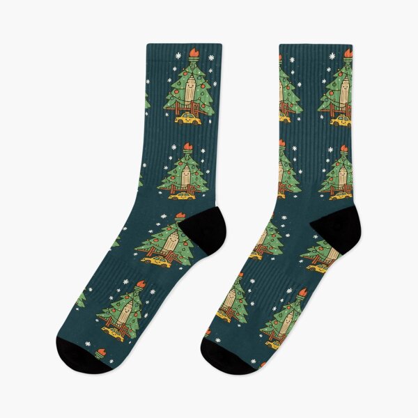 Item preview, New York Landmark Christmas Tree: Holiday Lights in the City designed and sold by Globalcitytees.