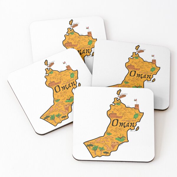 Item preview, Oman Yellow Map designed and sold by Badar Connections.