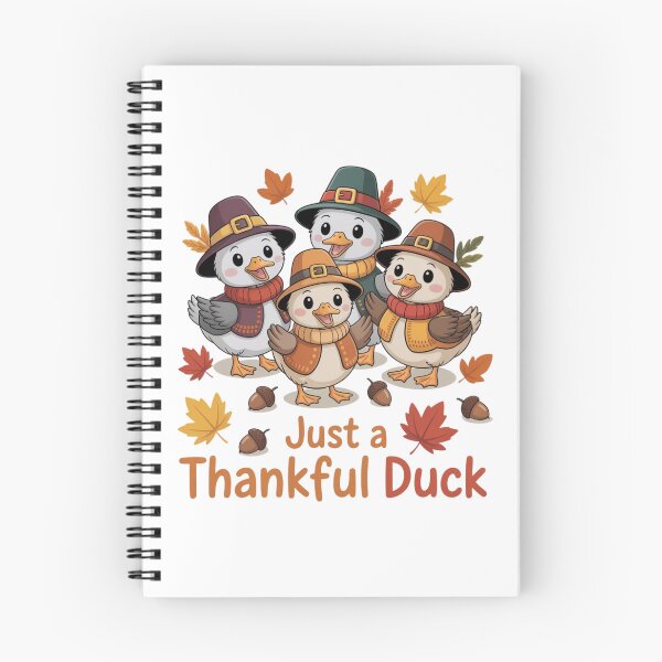 Item preview, Just A Thankful Duck - Cute Thanksgiving Ducks Autumn  designed and sold by Designorado.