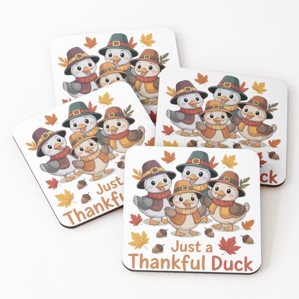 Item preview, Just A Thankful Duck - Cute Thanksgiving Ducks Autumn  designed and sold by Designorado.