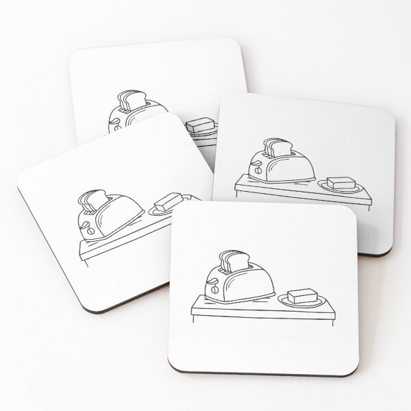 Item preview, A toaster near a butter dish on a kitchen shelf designed and sold by rasagamastore.