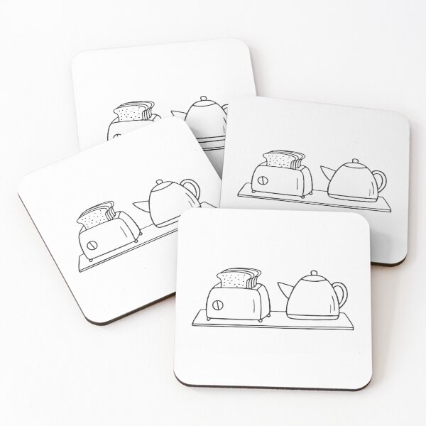 Item preview, A toaster near a kettle on shelf designed and sold by rasagamastore.