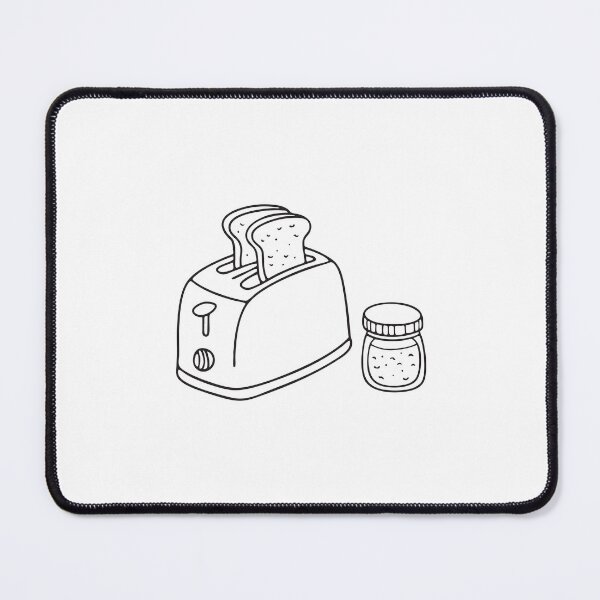 Item preview, A toaster with popped toast beside a jam bottle designed and sold by rasagamastore.