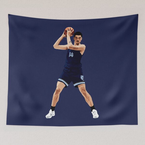 Item preview, Zach Edey Vector Ball Dark Blue Qiangy designed and sold by qiangdade.