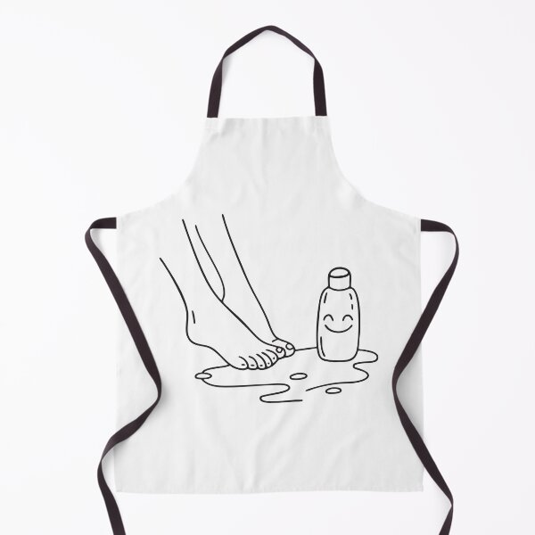 Item preview, A toe resting near a spilled lotion bottle on the floor designed and sold by rasagamastore.