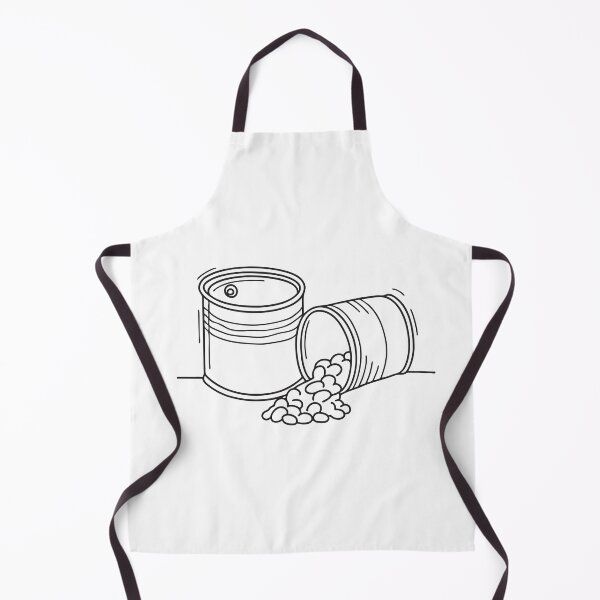 Item preview, Tins beside spilled beans from tin on the table designed and sold by rasagamastore.