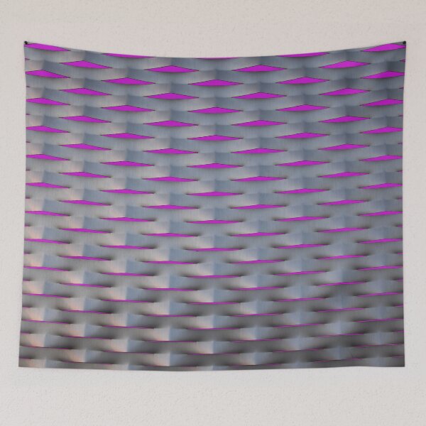 Item preview, Geometric sheet metal structure – Ancient Spanish architecture in violet / Swiss Artwork Photography designed and sold by Raphael Wolf.