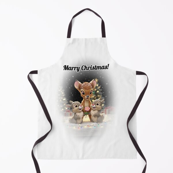 Item preview, Bambi's Enchanted Christmas Forest Friends Festive Woodland Art designed and sold by WitWarp.