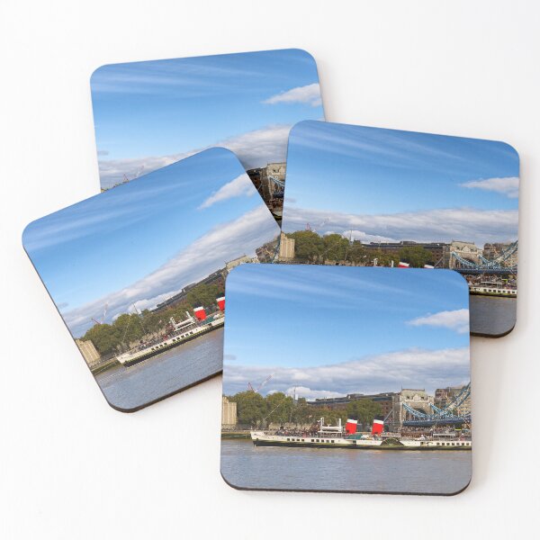Item preview, Paddle Steamer Waverley on the river Tames between Tower Bridge and The Tower of London designed and sold by John Gilham - Landscape Photography.