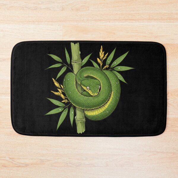 Item preview, Bamboo Pit Viper with Rainforest Leaves designed and sold by BirdsnStuff.