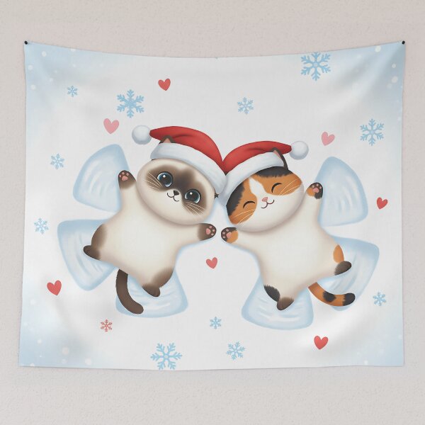 Item preview, Winter Kitty Adventures: Siamese & Calico designed and sold by meesub.