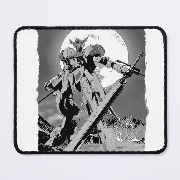 Item preview, Barbatos Gundam vector Digital Artwork black white designed and sold by sabartgunpla.