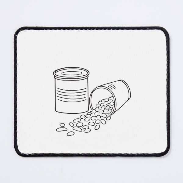 Item preview, Tins beside spilled from tin beans near a cooking stove designed and sold by rasagamastore.