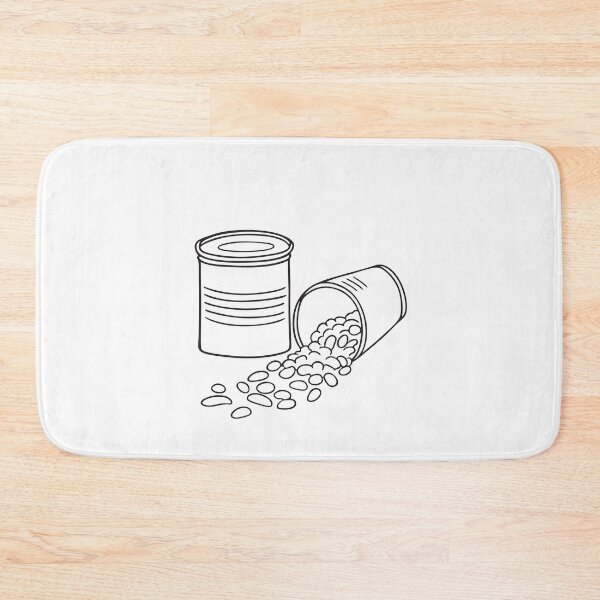 Item preview, Tins beside spilled from tin beans near a cooking stove designed and sold by rasagamastore.