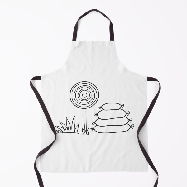Item preview, A standing target near stacked sacks in training field designed and sold by rasagamastore.