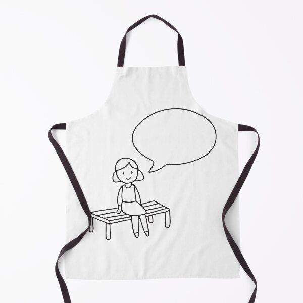 Item preview, A talk bubble beside a person sitting on a bench designed and sold by rasagamastore.