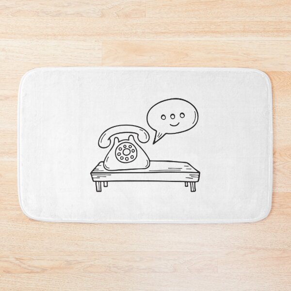 Item preview, A talk bubble near a ringing phone on a table designed and sold by rasagamastore.
