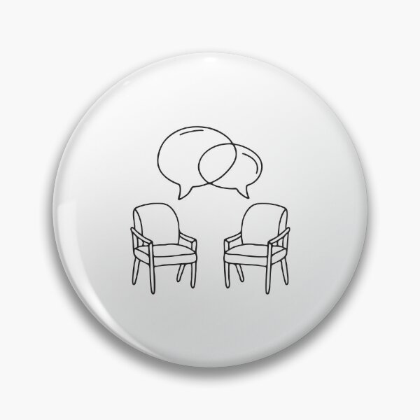 Item preview, A talk bubbles drawn beside two facing chairs designed and sold by rasagamastore.