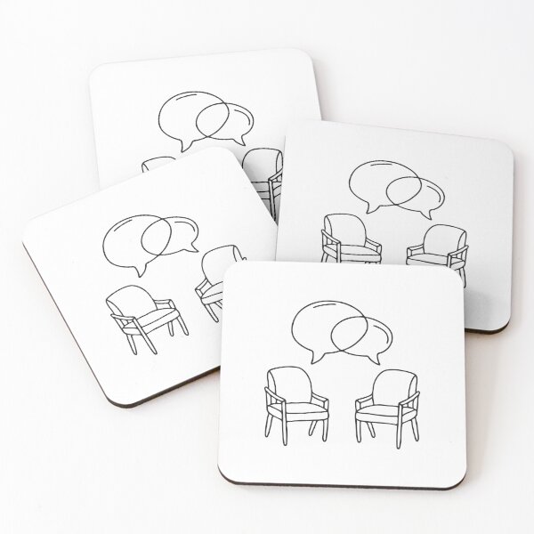 Item preview, A talk bubbles drawn beside two facing chairs designed and sold by rasagamastore.