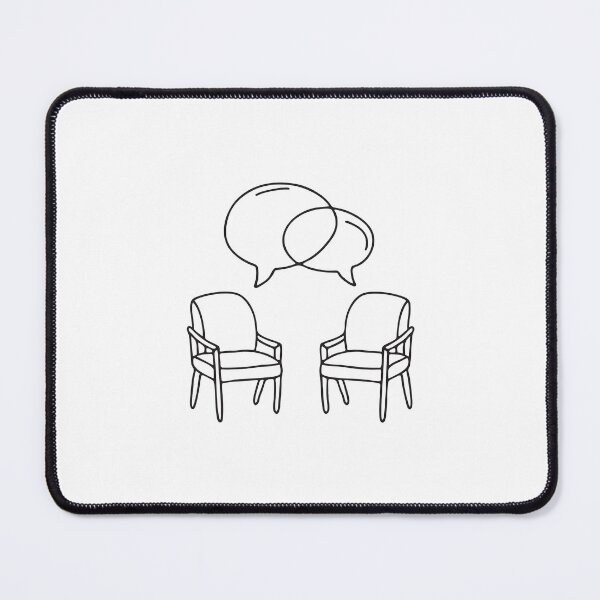 Item preview, A talk bubbles drawn beside two facing chairs designed and sold by rasagamastore.