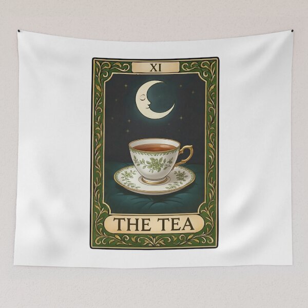 Item preview, The Tea Tarot Card | Cozy Break Artwork  designed and sold by Pets & Memes & Stuff.