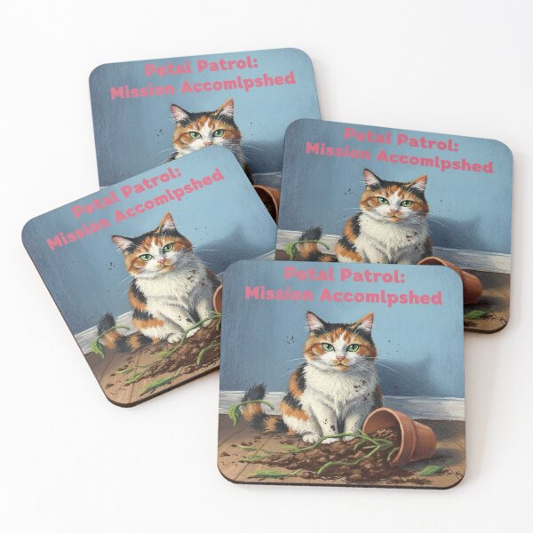 Item preview, Petal Patrol: Mission Accomplished Cat Plant Killer Design designed and sold by Ankkkita.
